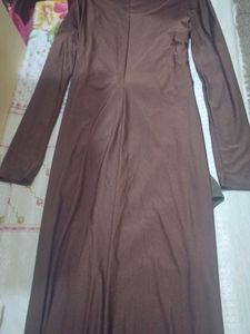 Elegant Brown Maxi Dress