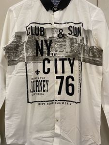 Men's White NYC Graphic Print Shirt