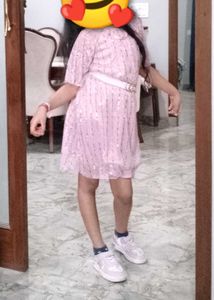 Sparkly Pink Short Sleeve dress
