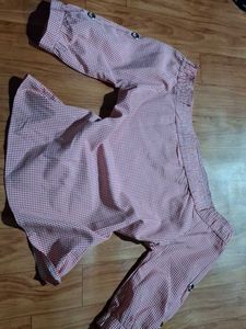 Cute Gingham Button-Up Top