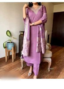 Beautiful Lavender Kurta Set with Dupatta