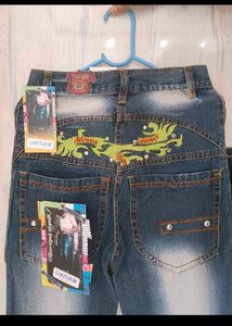 Cyber Y2K Dragon Embroidered Flare Jeans (BNWT)
