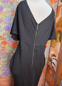 mermaid black maxi dress