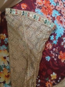 Elegant Golden Lace bell sleeves top