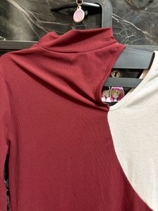 Cutout Mock Neck Long Sleeve Top