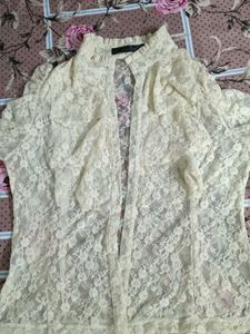 Cute Cream lace Shirt/shrug 😍