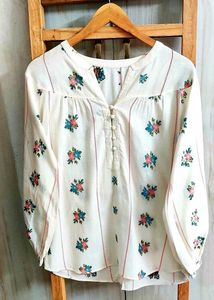 Floral Embroidery work Long Sleeve Top size-42