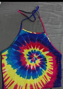 Colorful Tie-Dye Halter Top