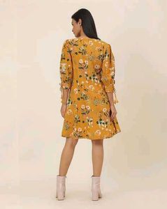 FabNU Floral Print A-Line Dress