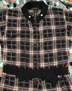 Plaid Wool Blend Coat