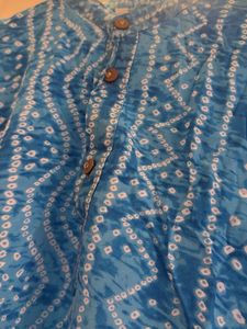 Blue Bandhani Print Kurta