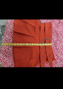 mini double belt skirt