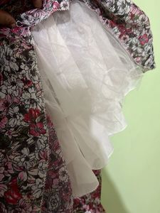 Floral One Shoulder Ruffle Dress