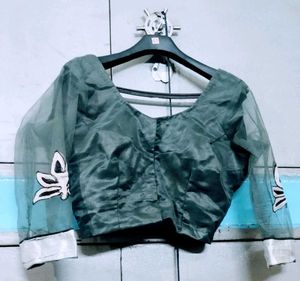 Elegant Floral Applique Blouse