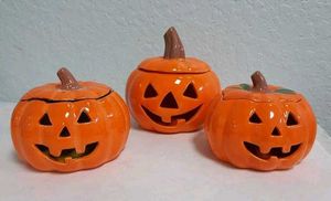 Trick or Treat handmade pumpkin pots