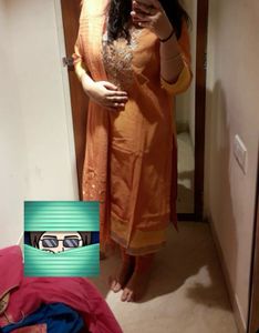Elegant Orange Embroidered Kurta Set