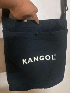Kangol Black Canvas Sling Bag