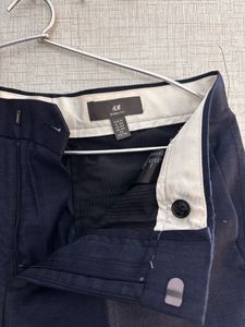 H&M Men's Navy Formal Trousers