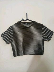 Striped Cropped T-Shirt