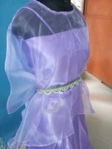 different types Purple Organza plazo Set