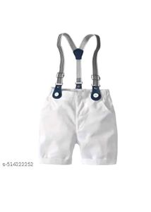 Cute Boys Yellow Plaid Shirt &amp; White Shorts Set