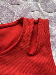 Red Cutout Tank Top