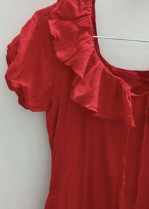 Red Ruffled Dress