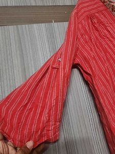 Red Apple Cut embellished Short Kurti