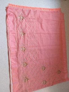 Elegant Pink Embroidered Saree