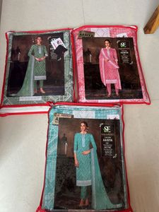 Ethnic Dress material Sets - Pack of 3