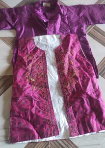 Designer Purple Kurta Set with Embroidery