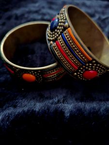 Colorful Ethnic Bangles - Set of 2