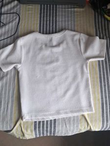 Textured White T-Shirt