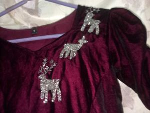 dark purple Embellished Gown
