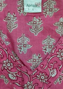 Beautiful Pink Floral Print jeans top