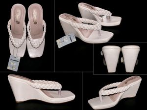 White Wedge Flip-Flops