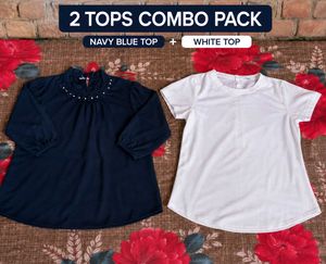 combo pack of 2 Tunic Top navy blue and white 💖💖