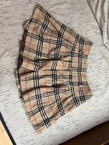 Beige Plaid Mini Skirt | Checkered Aesthetic Skir