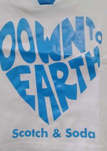 Cute Blue &amp; White "Down to Earth" T-Shirt