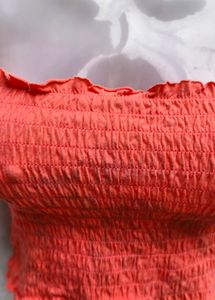 CUTE CORAL COLOUR TUBE TOP