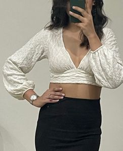 off white crop top