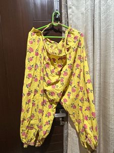 Branded floral kurta coord set