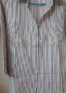 Formal top Maroon With Side Slit and pastel shirt