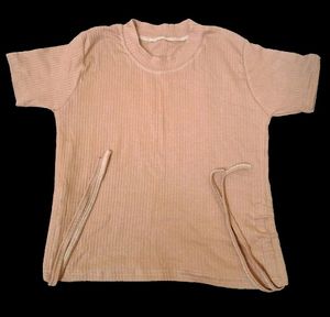 Causal Wear |Brown| Crop Fitted Top