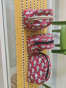 Set of 3 Paisley Print Pouches