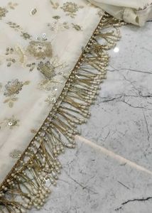 White Party Wear Sharara Suit Set with Dupatta