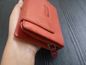 Red  leather Wallet