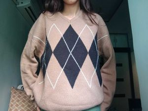 Classic Argyle V-Neck Sweater