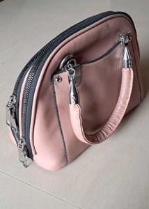 Chic Pink Dome Satchel Bag