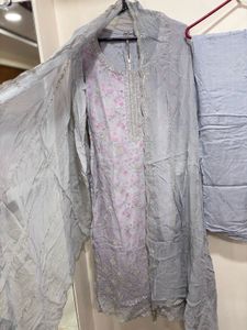 Midnight grey Elegant Women's Kurta Set